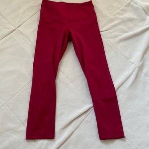 Maroon Cropped Leggings